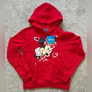 Disney Vibrant Red Girls Minnie Mouse Sweatshirt NWT